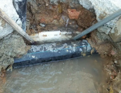 城口测漏水之水管漏水